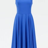Dames Mouwloze Midi Jurk Met Uitlopende Rok