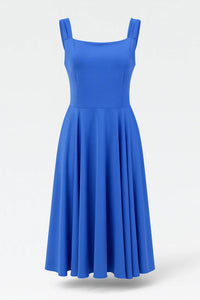 Dames Mouwloze Midi Jurk Met Uitlopende Rok