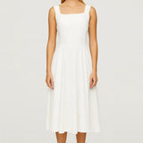 Dames Mouwloze Midi Jurk Met Uitlopende Rok