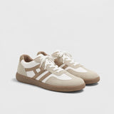 Casual Sneakers met Suède Accenten en Comfortzool