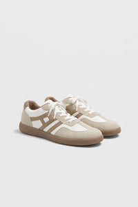 Casual Sneakers met Suède Accenten en Comfortzool