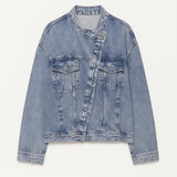 Klassieke Denim Jas met Knopen en Tijdloze Pasvorm