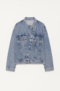 Klassieke Denim Jas met Knopen en Tijdloze Pasvorm