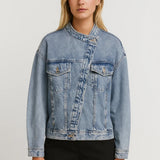 Klassieke Denim Jas met Knopen en Tijdloze Pasvorm