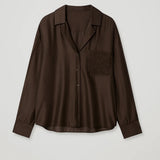 Minimalistische Blouse met Kraag en Relaxte Pasvorm