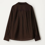 Minimalistische Blouse met Kraag en Relaxte Pasvorm