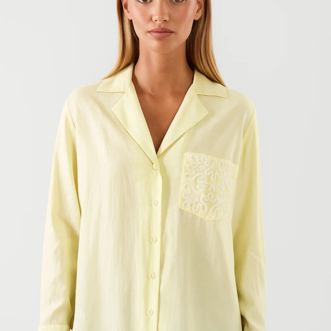 Minimalistische Blouse met Kraag en Relaxte Pasvorm