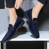 Rutger™ Luxe Blauwe Suède Loafers voor Heren