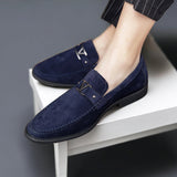 Rutger™ Luxe Blauwe Suède Loafers voor Heren
