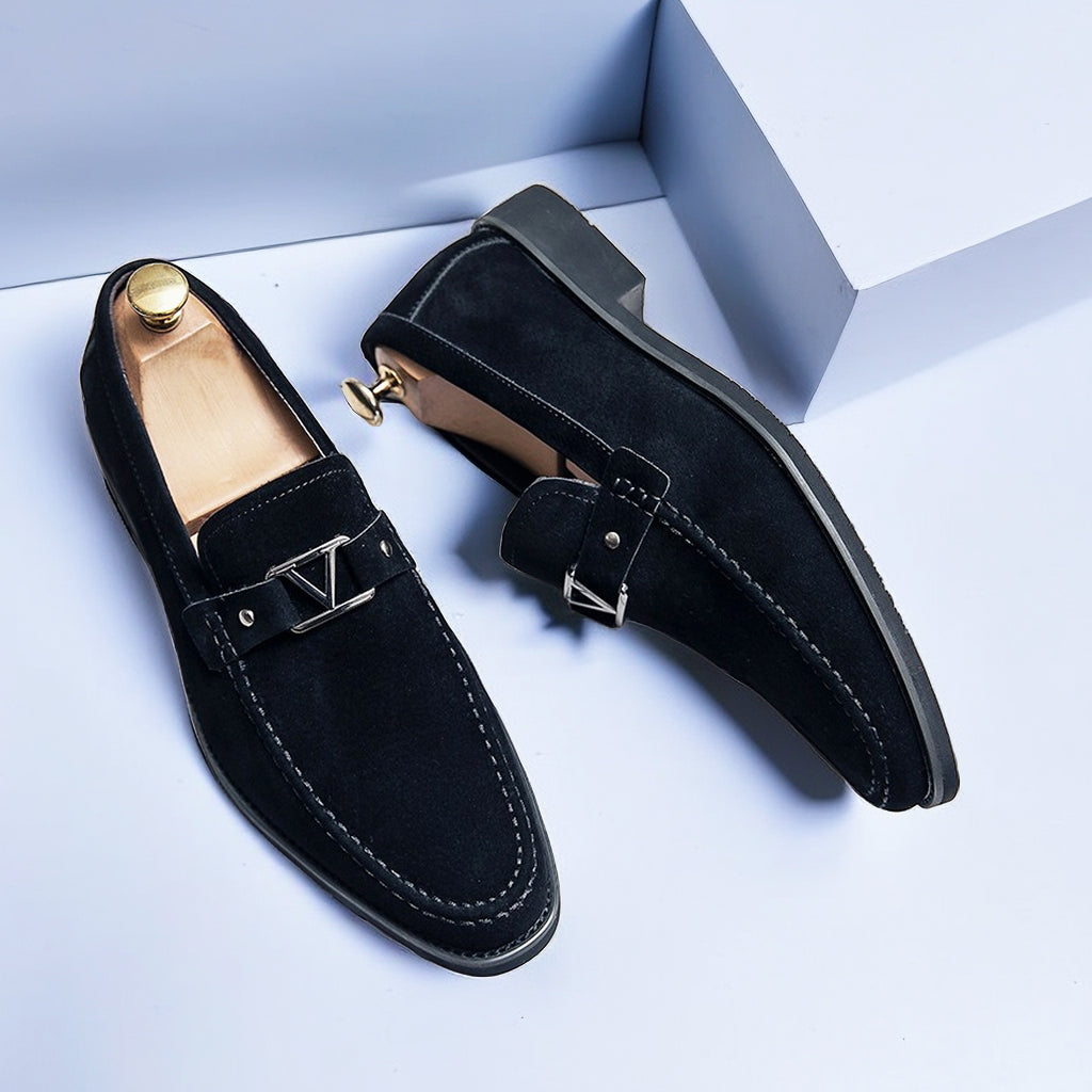 Rutger™ Luxe Blauwe Suède Loafers voor Heren