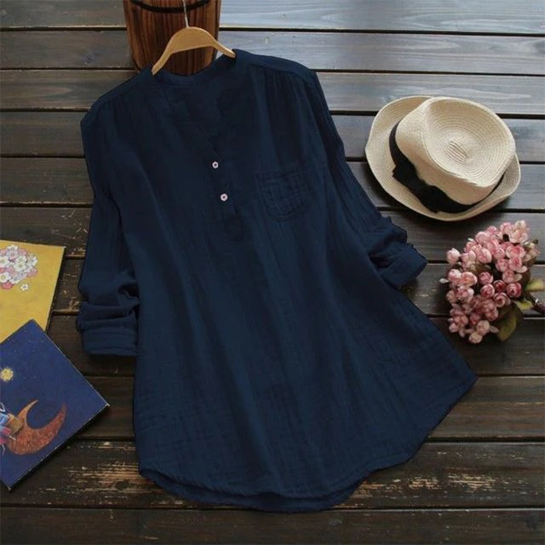 Ada™ Dames Linnenlook Tunie