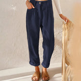 Scarlett™ Dames Casual Linnenlook Broek