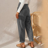 Scarlett™ Dames Casual Linnenlook Broek
