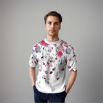 Damiano | Florale Korte Mouwen Shirt voor Heren