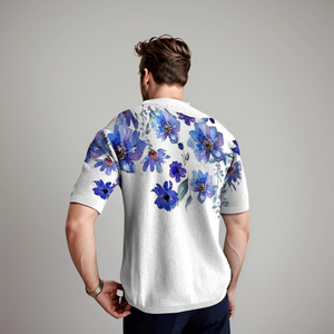Damiano | Florale Korte Mouwen Shirt voor Heren