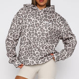 Offstage Gedrukte Oversized Hoodie Leopard – Gedurfd, Comfortabel en Stijlvol