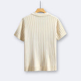 Stijlvol gebreid shirt met korte mouwen