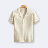 Stijlvol gebreid shirt met korte mouwen