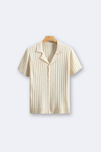 Stijlvol gebreid shirt met korte mouwen
