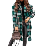 Carlotta™ Geruite Lange Shacket