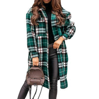 Carlotta™ Geruite Lange Shacket