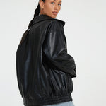 Sophia | Oversized PU-Leren Jas Dames – Modieuze Look, Hoogwaardig Kunstleer