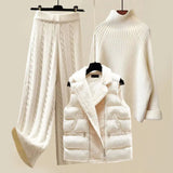Angela | Drie-delige Luxe Brei-Winterset – Elegant en Warm voor Koude Dagen