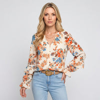 Evangeline™ Dames Blouse met Bloemenprint