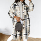 Carlotta™ Geruite Lange Shacket