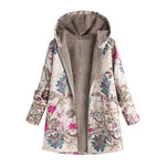 Myrthe™ Warme Fleece Jas met Boho Print