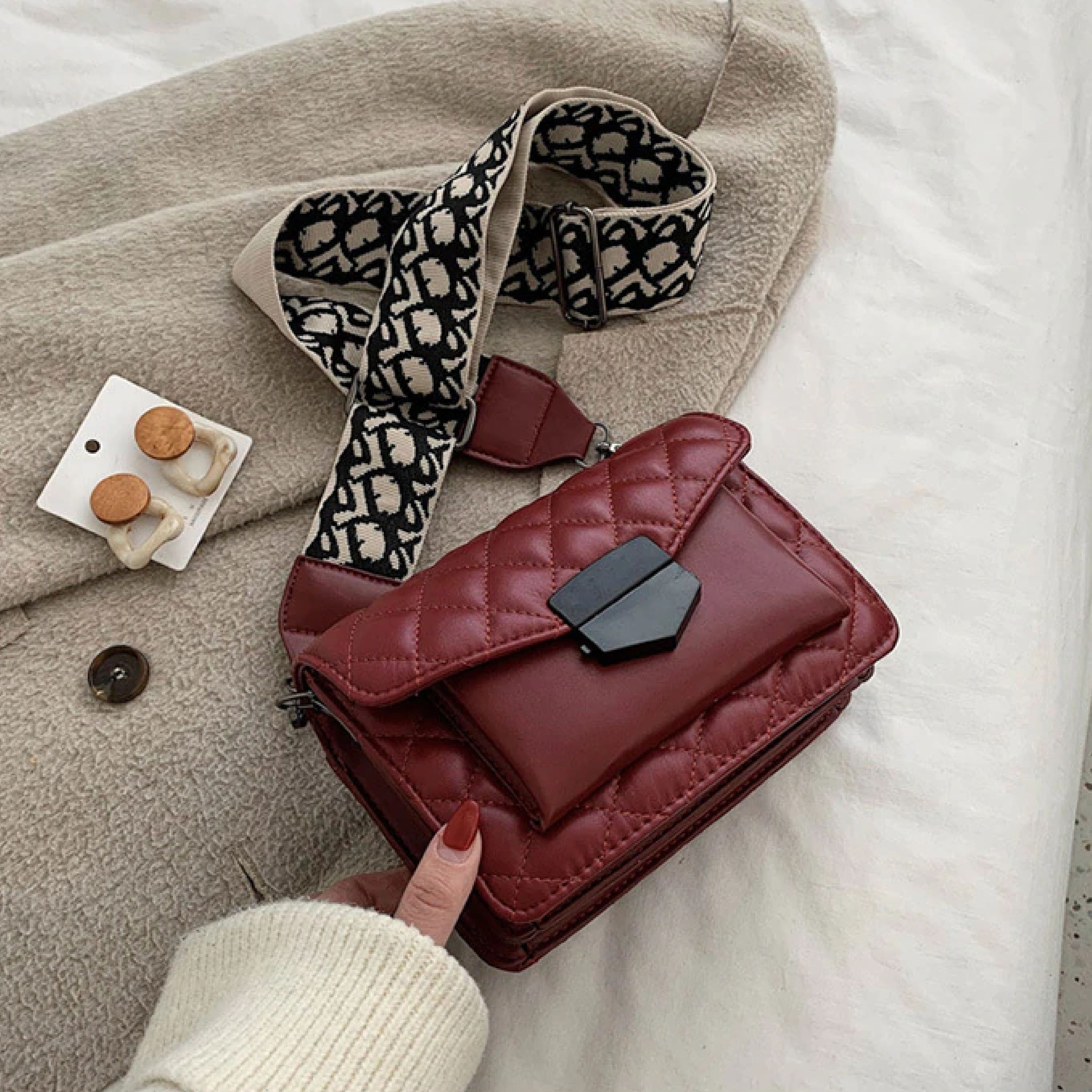 Demi™ Trendy Gevoerde Crossbody Tas
