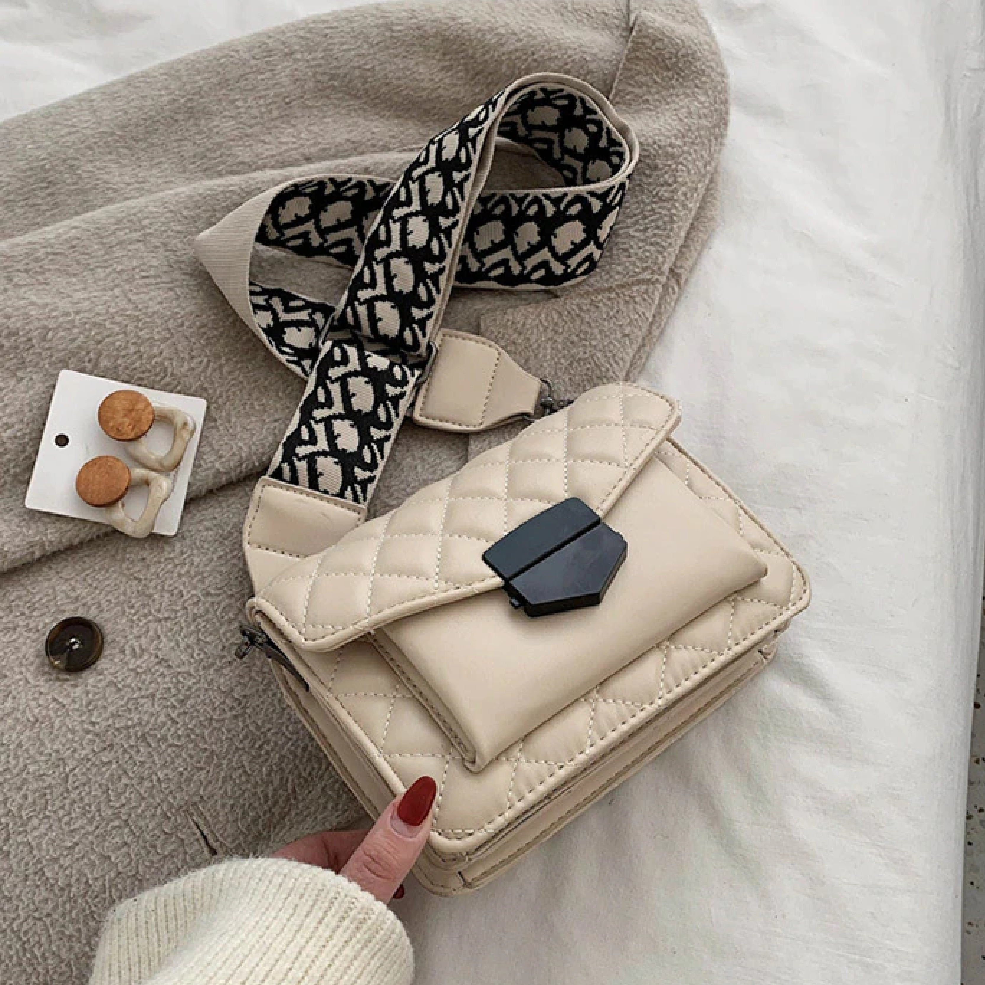 Demi™ Trendy Gevoerde Crossbody Tas