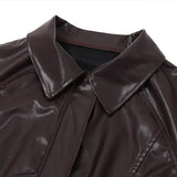 Gercy | Oversized Kunstlederjacke
