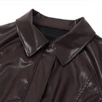 Gercy | Oversized Kunstlederjacke