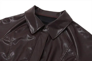 Gercy | Oversized Kunstlederjacke