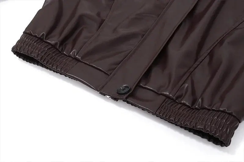 Gercy | Oversized Kunstlederjacke