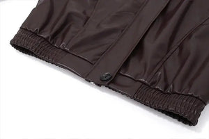 Gercy | Oversized Kunstlederjacke