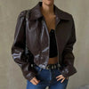 Gercy | Oversized Kunstlederjacke