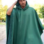 Luxe™ Fleece Poncho met Capuchon