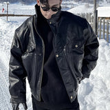 Simon™ Oversized leren herenjack