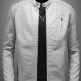 Julian™ Heren Stijlvol Wit Leren Jack