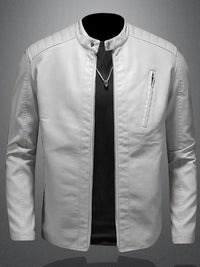 Julian™ Heren Stijlvol Wit Leren Jack