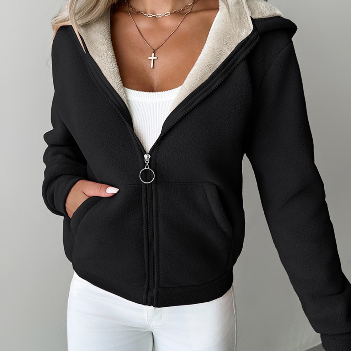 Noorje™ Warme Fleece Hoodie met Capuchon