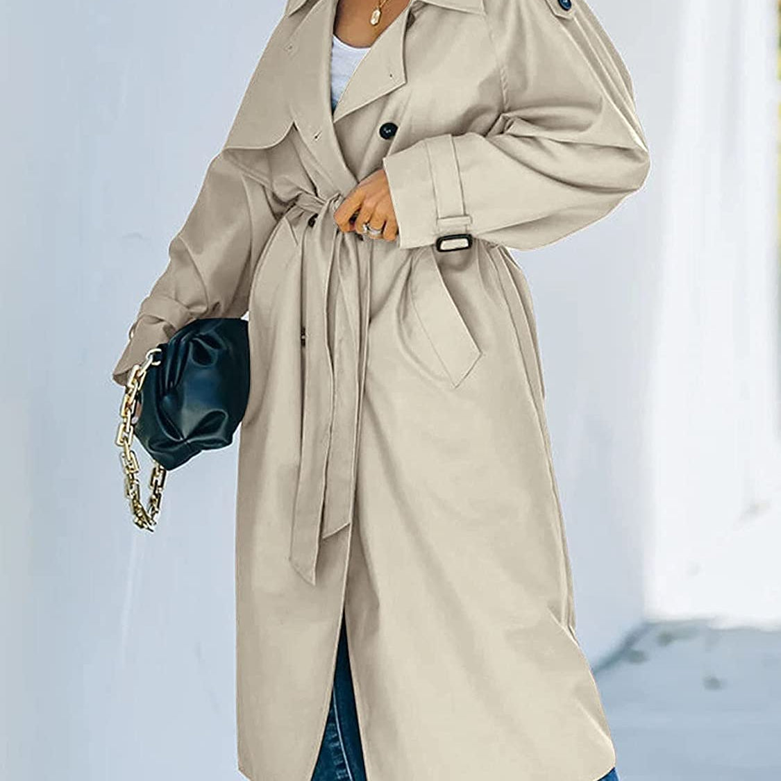 Nika™ Stijlvolle lange trenchcoat