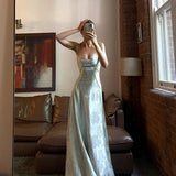 Maddy | Elegante Dames Maxikleed met Spaghettibandjes & Bloemenpatroon
