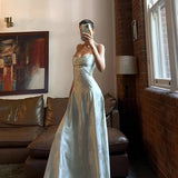 Maddy | Elegante Dames Maxikleed met Spaghettibandjes & Bloemenpatroon