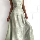 Maddy | Elegante Dames Maxikleed met Spaghettibandjes & Bloemenpatroon