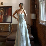 Maddy | Elegante Dames Maxikleed met Spaghettibandjes & Bloemenpatroon