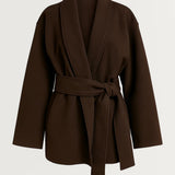 Oversized Wikkeljas met Tailleband