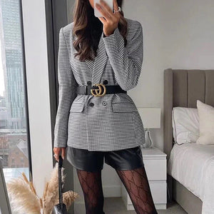 Chloe™ Dames Geruite Blazer